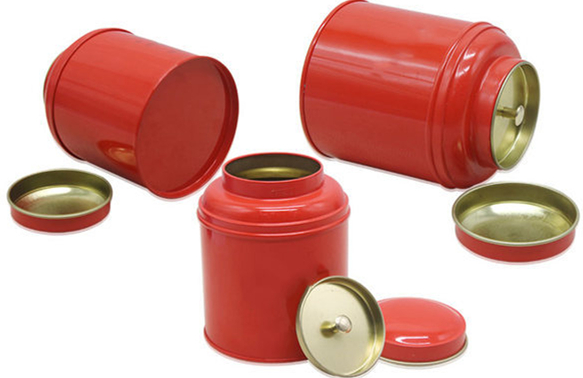 紅(hong)色喜慶茶(cha)葉罐